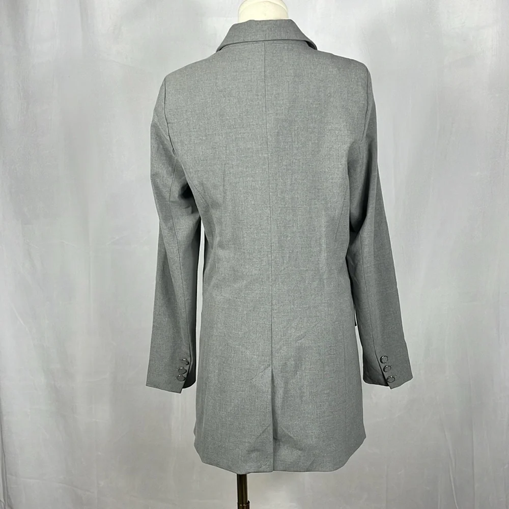 Joie Light Grey Long Open‎ Front Blazer.